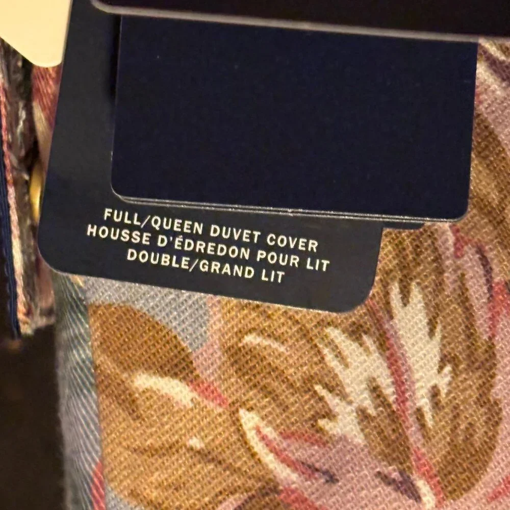 New Ralph Lauren ADALIA Large Floral FULL/QUEEN Size Duvet Cover 100% Cotton - Picture 8 of 8